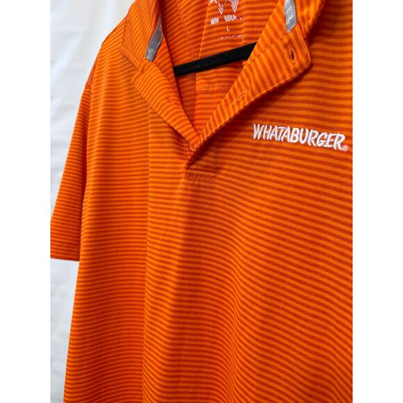 Whataburger Employee Orange Shirt Size XL Collared Short Sleeves Polo Uniform - Picture 3 of 6